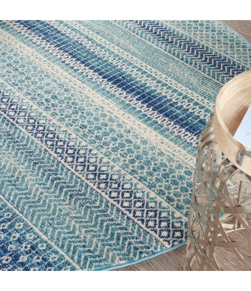 Passion Area Rug Nourison Passion Area Rug PSN26 Navy Blue 4' Round