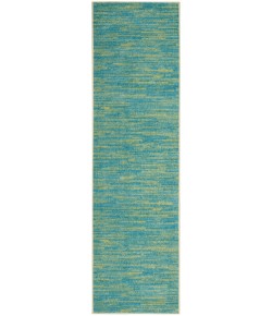 Nourison Essentials - Nre01 Blue Green Area Rug 2 ft. 2 X 10 ft. Rectangle