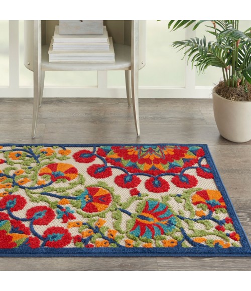 Nourison Aloha Area Rug ALH20-Red/Multi