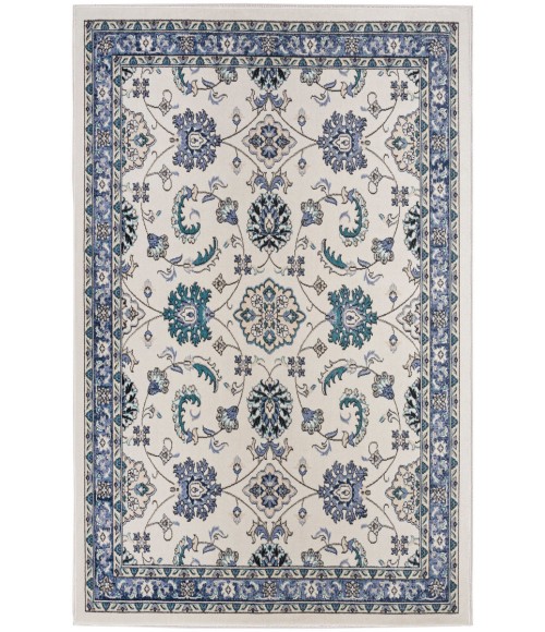 Nourison Home Nourison Essentials Ivory Blue NRE05 4 ft. X 6 ft. Rectangle Rug
