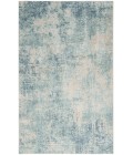 Nourison Astra Machine Washable Blue Ivory ASW07 5 ft. 3 in. X 7 ft. Rectangle Rug