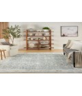 Nourison Astra Machine Washable Teal Beige ASW16 7 ft. 10 in. X 10 ft. Rectangle Rug