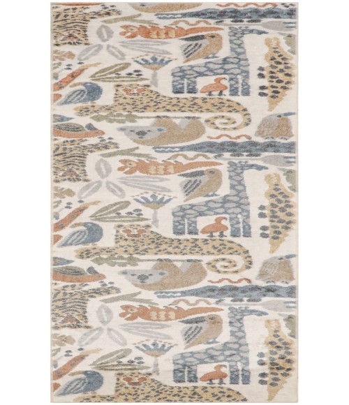 Nourison Astra Machine Washable Ivory ASW01 2 ft. X 6 ft. Rectangle Rug