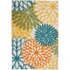 Nourison Aloha - Alh05 Turquoise/Multicolor Area Rug 5 ft. 3 in. X 7 ft. 5 in. Rectangle