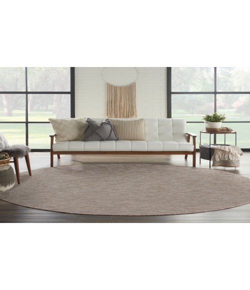 Nourison Practical Solutions Grey Mocha PSL01 8 ft. Round Rug