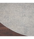 Rustic Textures Area Rug Nourison Rustic Textures Area Rug RUS09 Ivory/Light Blue 5'3" Round