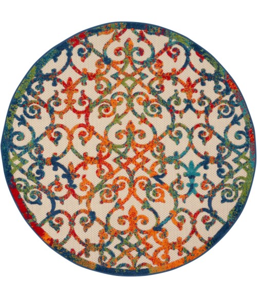 Nourison Aloha Round Area Rug ALH21-Multicolor