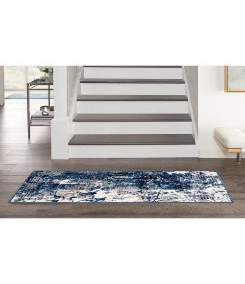 Nourison Grafix Navy Blue GRF38 3 ft. X 5 ft. Rectangle Rug