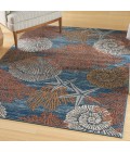 Nourison Seaside Blue Multicolor SDS04 5 ft. X 7 ft. Rect. Rug