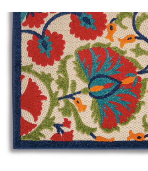 Nourison Aloha Area Rug ALH20 Red/Multicolor 5'3" x 7'5"