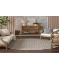 Nourison Reversible Indoor Outdoor Grey RVB01 8 ft. Round Rug