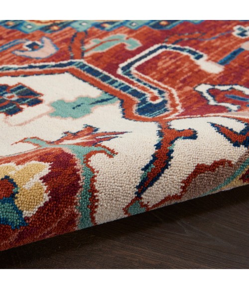 Nourison Parisa Area Rug PSA01 Brick/Ivory 12' x 15'