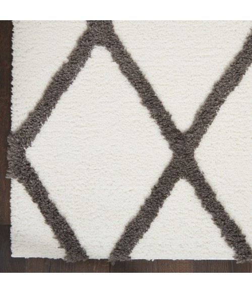 Nourison FEATHER SOFT Area Rug Nourison Feather Soft Area Rug FEA01-Ivory Charcoal
