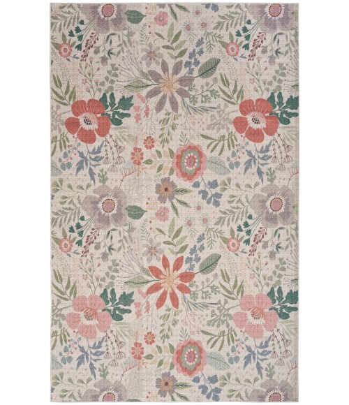 Nourison Nourison Washables Cream Multicolor Rug NWB06 5 ft. 2 in. X 7 ft. Rectangle - Rugs Town Nourison Nourison Washables Cream Multicolor NWB06 5 ft. 2 in. X 7 ft. Rectangle Rug