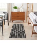 Nourison Reversible Indoor Outdoor Black RVB01 2 ft. X 6 ft. Rect. Rug