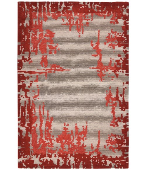 Nourison Symmetry Area Rug SMM02-Beige/Red