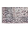 Nicole Curtis Machine Washable Series 1 Grey SR104 2 ft. 2 in. X 12 ft. Rectangle Rug