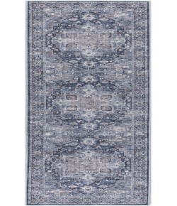 Nicole Curtis Machine Washable Series 1 Ivory Navy SR101 2 ft. 2 in. X 8 ft. Rectangle Rug