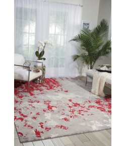 Nourison Home Twilight TWI21 Grey/Red 5 ft. 6 in. X 8 ft. Area Rug