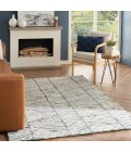 Nourison Vail White Blue VAI01 3 ft. 9 in. X 5 ft. 9 in. Rect. Rug