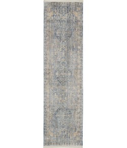 Nourison Lustrous Weave - Luw02 Blue Ivory Area Rug 2 ft. 2 X 7 ft. 6 Rectangle