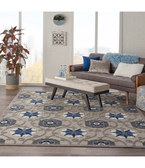 Nourison ALOHA Area Rug Nourison Aloha Area Rug ALH19-Grey/Blue