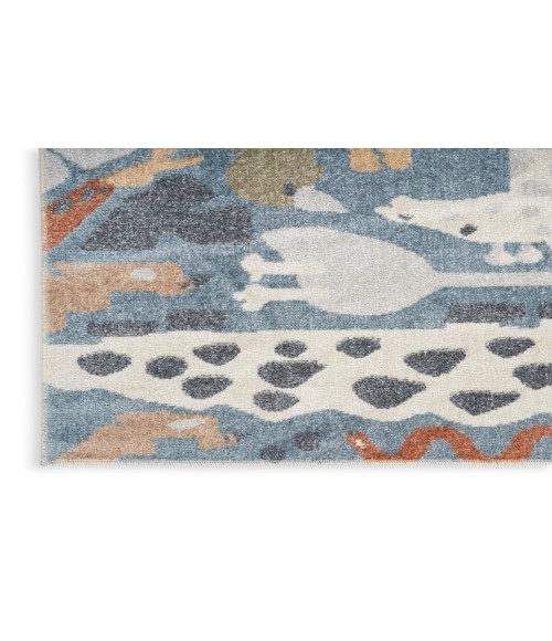 Nourison Astra Machine Washable Multicolor ASW01 2 ft. 2 in. X 4 ft. Rectangle Rug