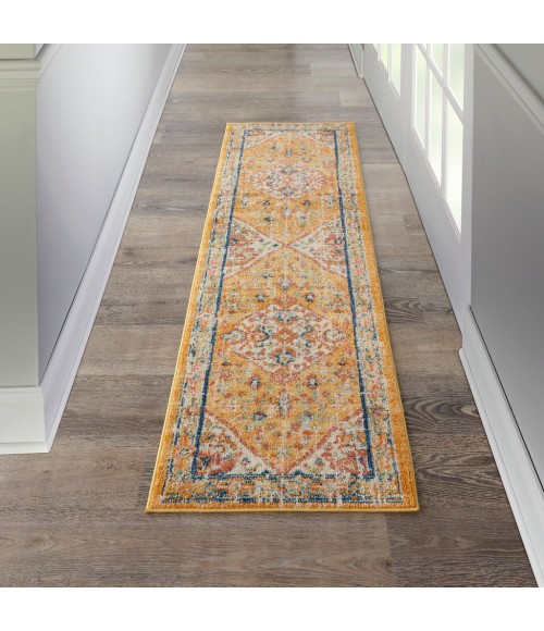 Nourison Passion Runner Area Rug PSN23-Ivory/Yellow