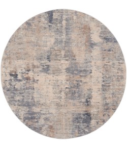 Nourison Rustic Textures - Rus05 Beige Grey Area Rug 7 ft. 10 in. Round