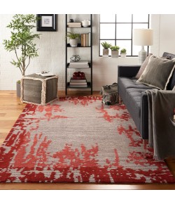 Nourison Symmetry - Smm02 Beige Red Area Rug 5 ft. 3 X 7 ft. 9 Rectangle