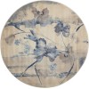 Nourison Somerset - St18 Ivory Blue Area Rug 5 ft. 6 X Round