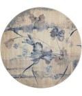 Nourison Somerset Round Area Rug ST18-Ivory/Blue