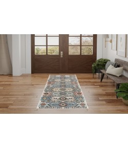 Nourison Washable Decor Ivory Multicolor WSD01 2 ft. X 6 ft. Rectangle Rug
