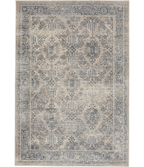 kathy ireland Home Malta Area Rug MAI12-Ivory/Blue