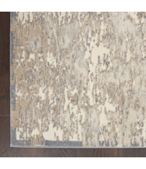 Nourison SAHARA Area Rug kathy ireland Home Sahara Area Rug KI392-Ivory/Silver