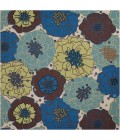 Nourison Home & Garden Square Area Rug RS021-Light Blue