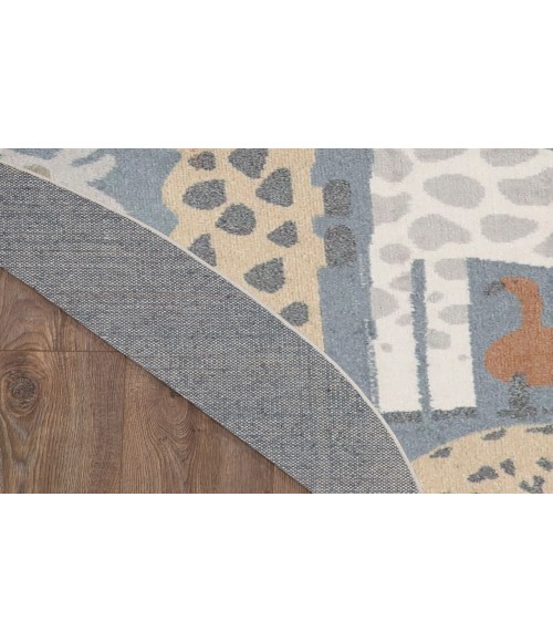 Nourison Astra Machine Washable Multicolor ASW01 4 ft. Round Rug