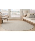 Nourison Courtyard Ivory/Silver COU01 5 ft. X 8 ft. Oval Rug