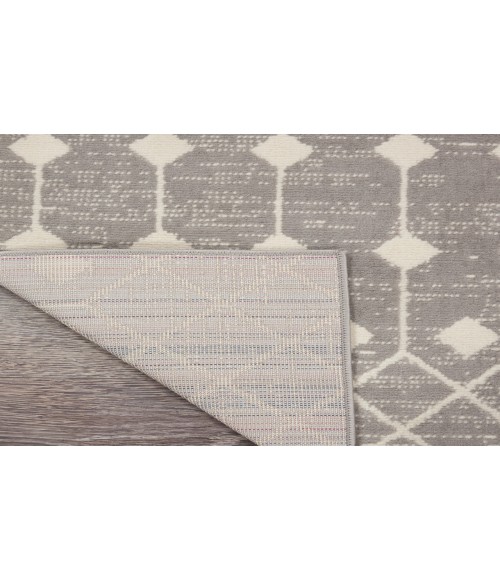 Nourison Grafix Grey GRF37 2 ft. X 6 ft. Rectangle Rug