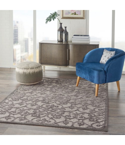 Nourison Aloha Area Rug ALH21-Grey/Charcoal