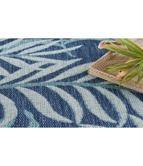 Nourison Garden Oasis Navy Rug GOA01 9 ft. X 12 ft. Rectangle - Rugs Town Nourison Garden Oasis Navy GOA01 9 ft. X 12 ft. Rectangle Rug