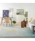 Nourison Prismatic Grey/Seafoam PRS27 4 ft. X 6 ft. Rect. Rug