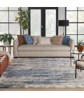 Nourison Luxurious Shag Light Blue Grey LXR10 6 ft. 7 in. X 9 ft. 2 in. Rect. Rug