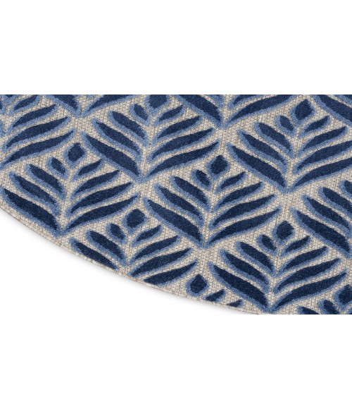 Nourison Aloha Blue ALH35 7’10” Round Rug