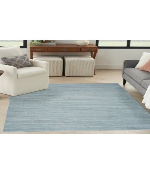 Nourison Washable Essentials Aqua WAE01 5 ft. 3 in. X 7 ft. 3 in. Rectangle Rug