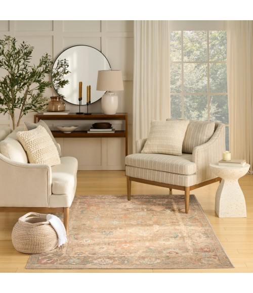 Nourison Vintage Washables Taupe Multicolor VWS09 4 ft. X 6 ft. Rect. Rug