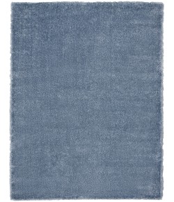 Nourison Luxurious Shag Light Blue LXR05 7 ft. 10 in. X 9 ft. 10 in. Rect. Rug