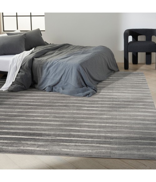 Calvin Klein CK011 Verdant Charcoal Ivory VRD03 8 ft. X 10 ft. Rect. Rug