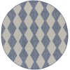 Nourison Positano Navy Blue POS04 6 ft. X Round Rug