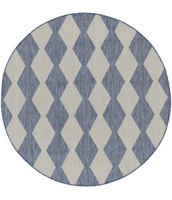 Nourison Positano Navy Blue POS04 6 ft. X Round Rug